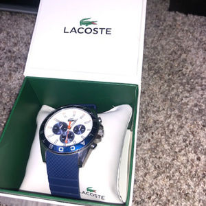 LACOSTE WATCH (Mens) Men's Blue Silicone Strap